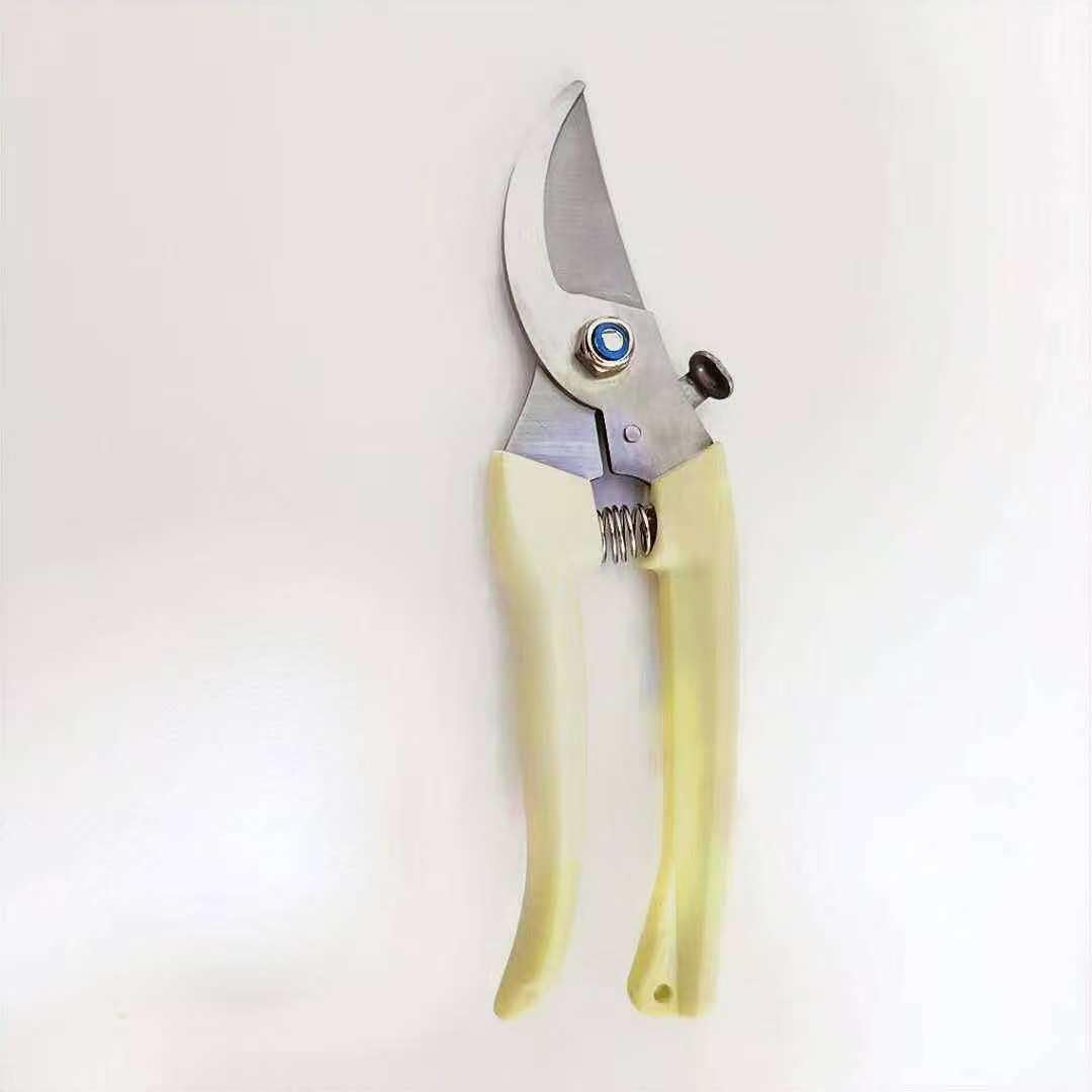 Gardening Scissors Pruning Shears, Off-white Handle, Stainless Steel Blades, for Pruning Branches