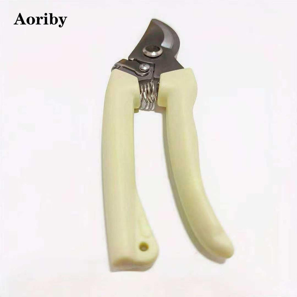 Gardening Scissors Pruning Shears, Off-white Handle, Stainless Steel Blades, for Pruning Branches